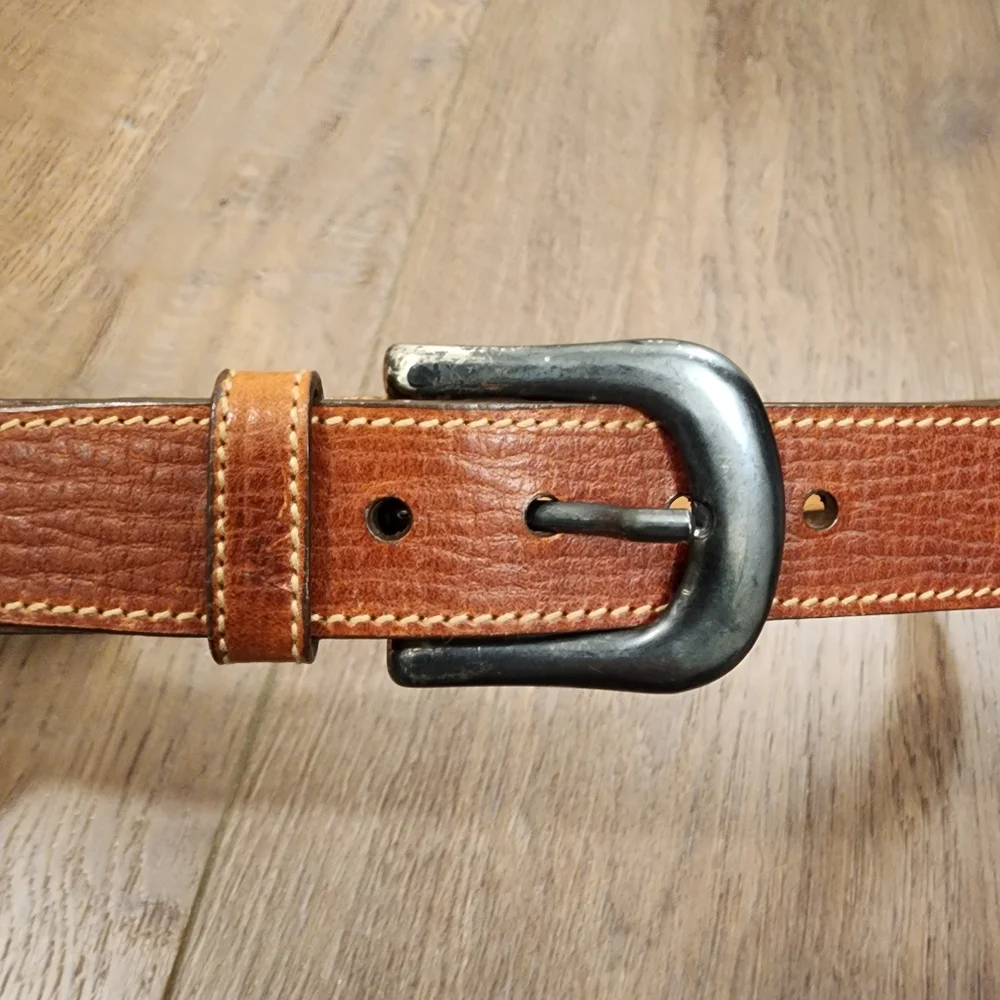 Trafalgar Textured Leather Belt Brown Made in USA Classic Men's size 30